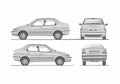Blueprint Fiat Siena ELX Sedan 2003 A4 Photo Print