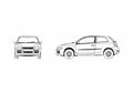 Blueprint Fiat Stilo 3 door Hatchback 2001 A4 Photo Print