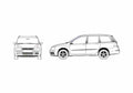 Blueprint Fiat Stilo Multiwagon Wagon 2001 A4 Photo Print