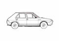 Blueprint Fiat Strada 75 cl Hatchback 1980 A4 Photo Print