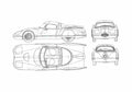 Blueprint Fiat Turbina 8001 Coupe 1954 A4 Photo Print