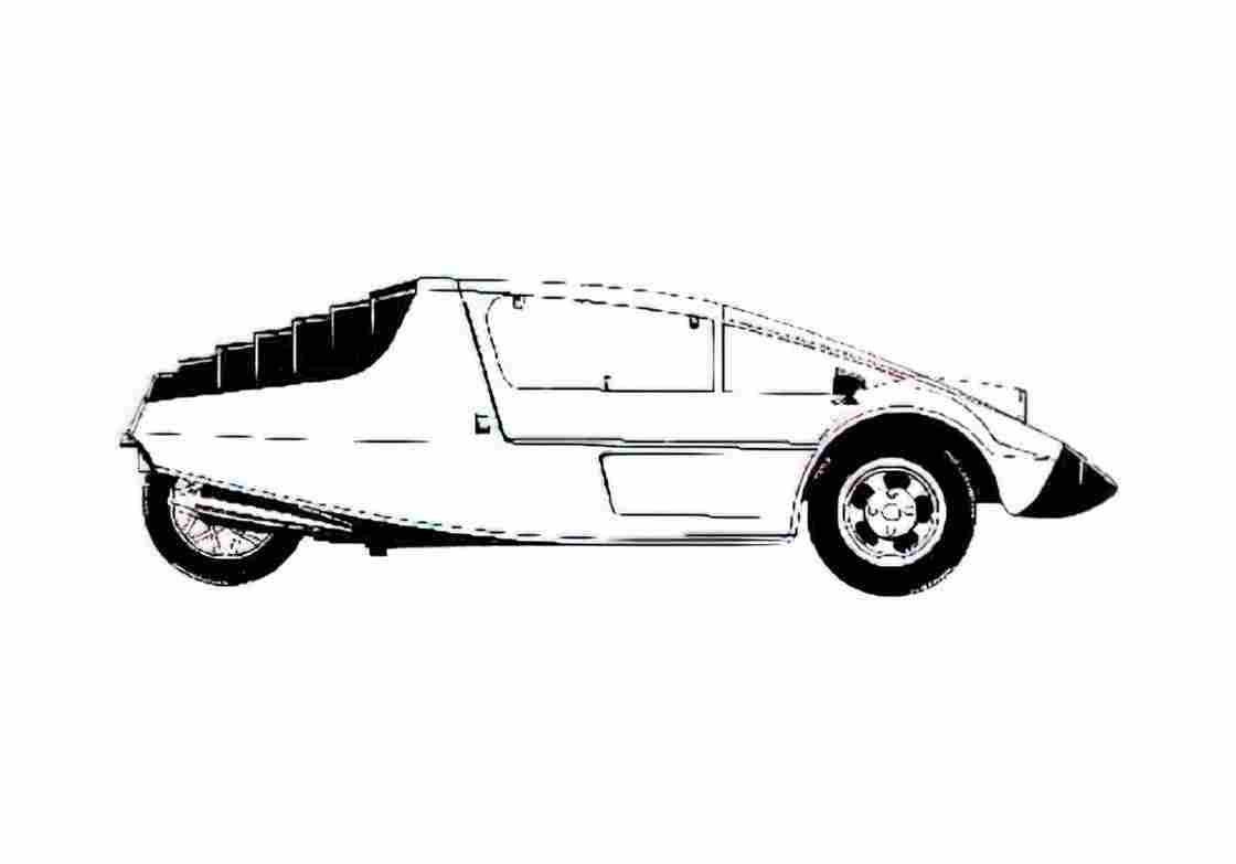 Blueprint Fiberfab Scarab Coupe 1975 A4 Photo Print