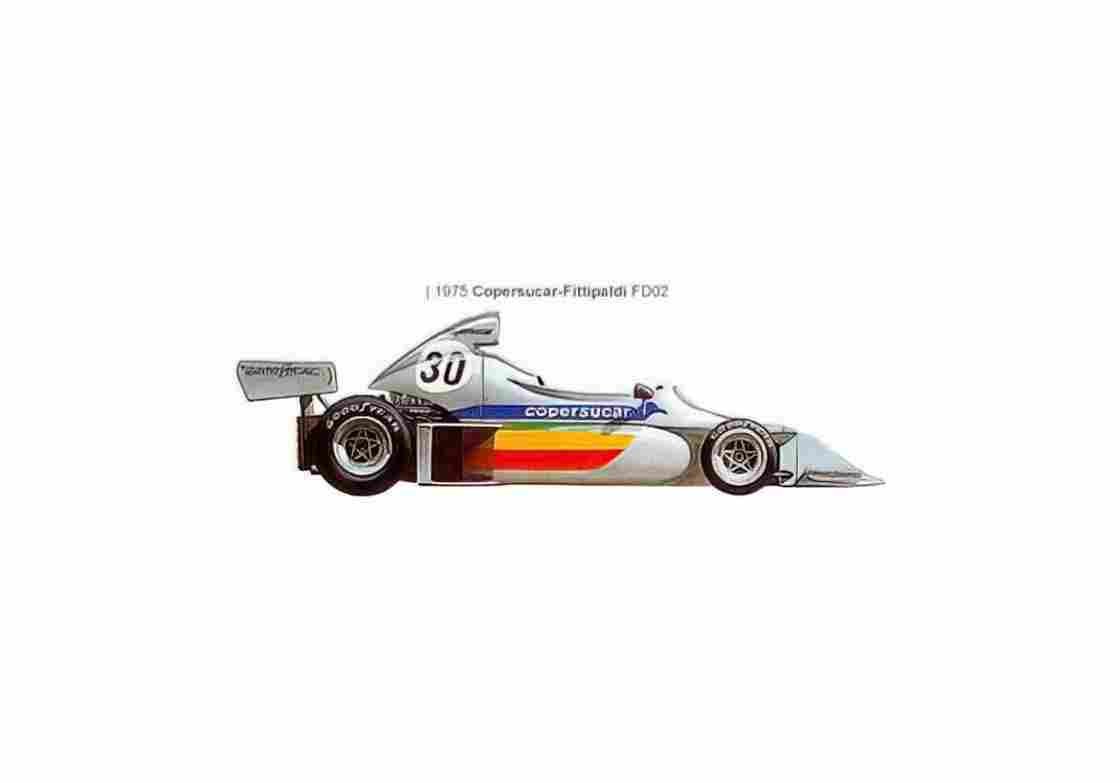 Blueprint Fittipaldi Copersucar FD02 F1 OW 1975 01 A4 Photo Print