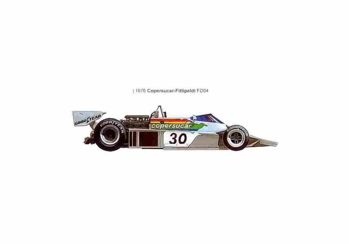 Blueprint Fittipaldi Copersucar FD04 F1 OW 1976 01 A4 Photo Print