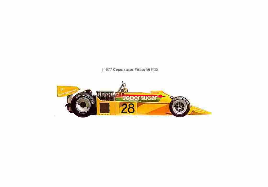 Blueprint Fittipaldi Copersucar FD5 F1 OW 1977 01 A4 Photo Print