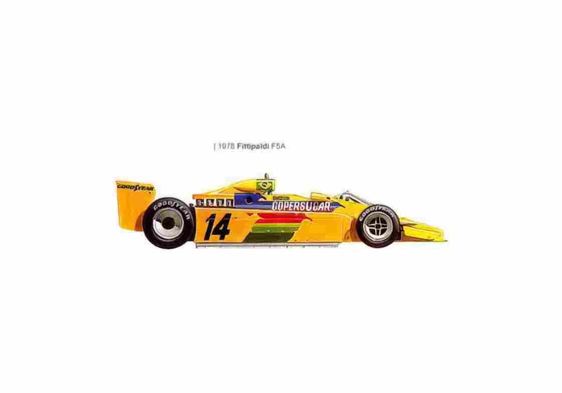 Blueprint Fittipaldi F5A F1 OW 1978 01 A4 Photo Print