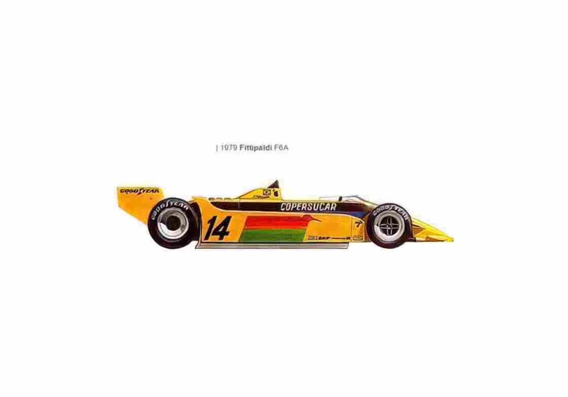 Blueprint Fittipaldi F6A F1 OW 1979 01 A4 Photo Print