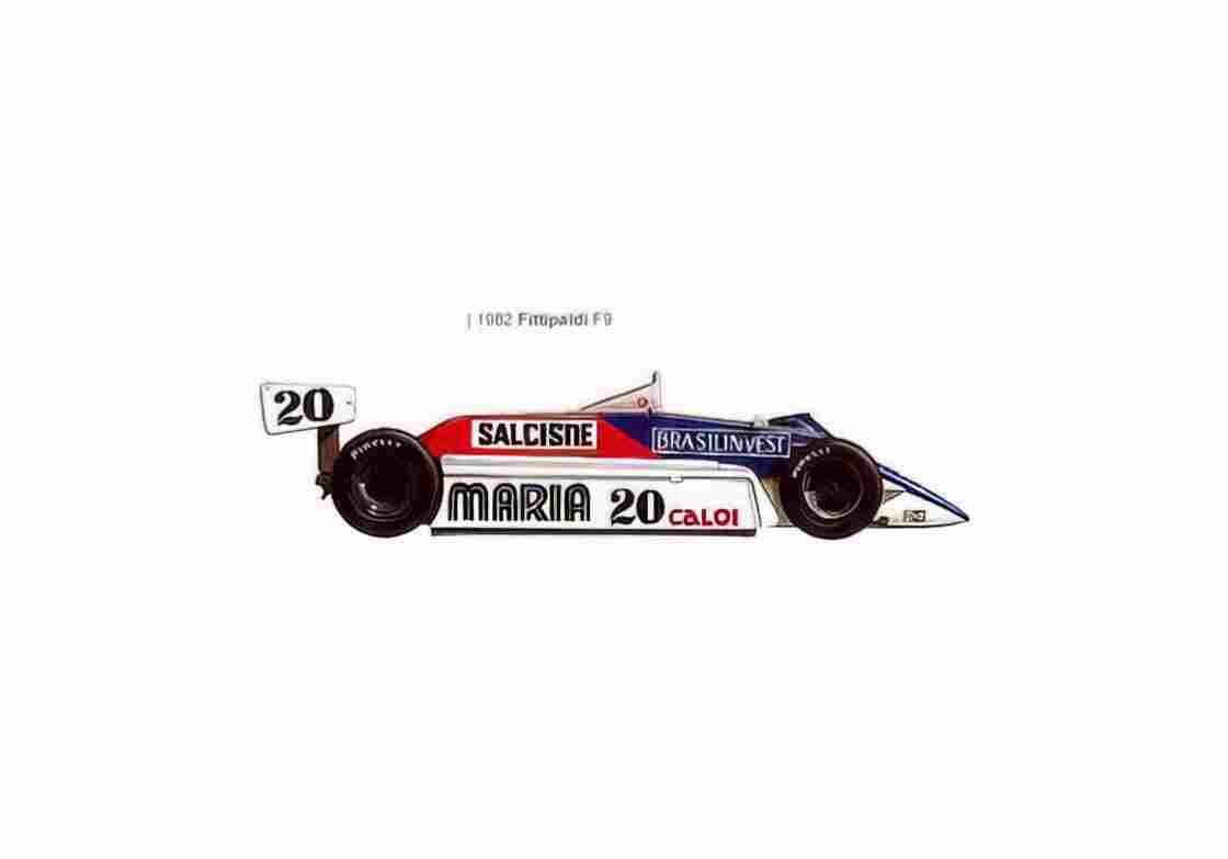 Blueprint Fittipaldi F8 F1 OW 1982 01 A4 Photo Print