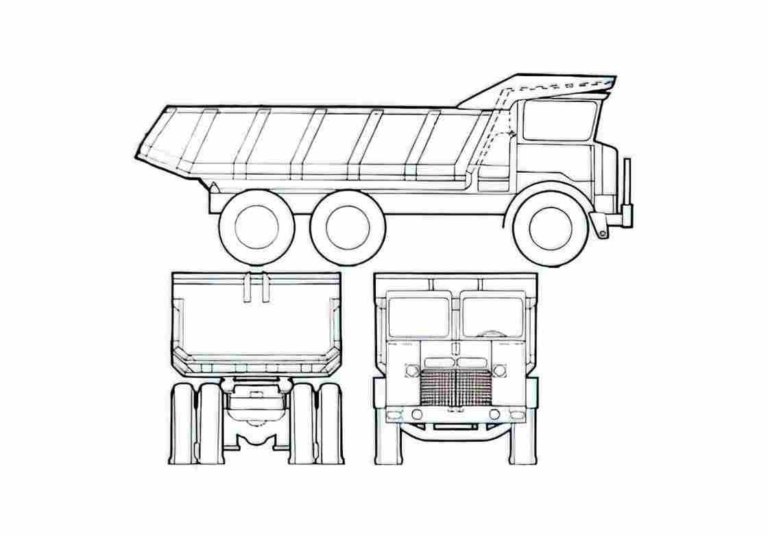 Blueprint Foden FC35A Dump Truck 1973 A4 Photo Print