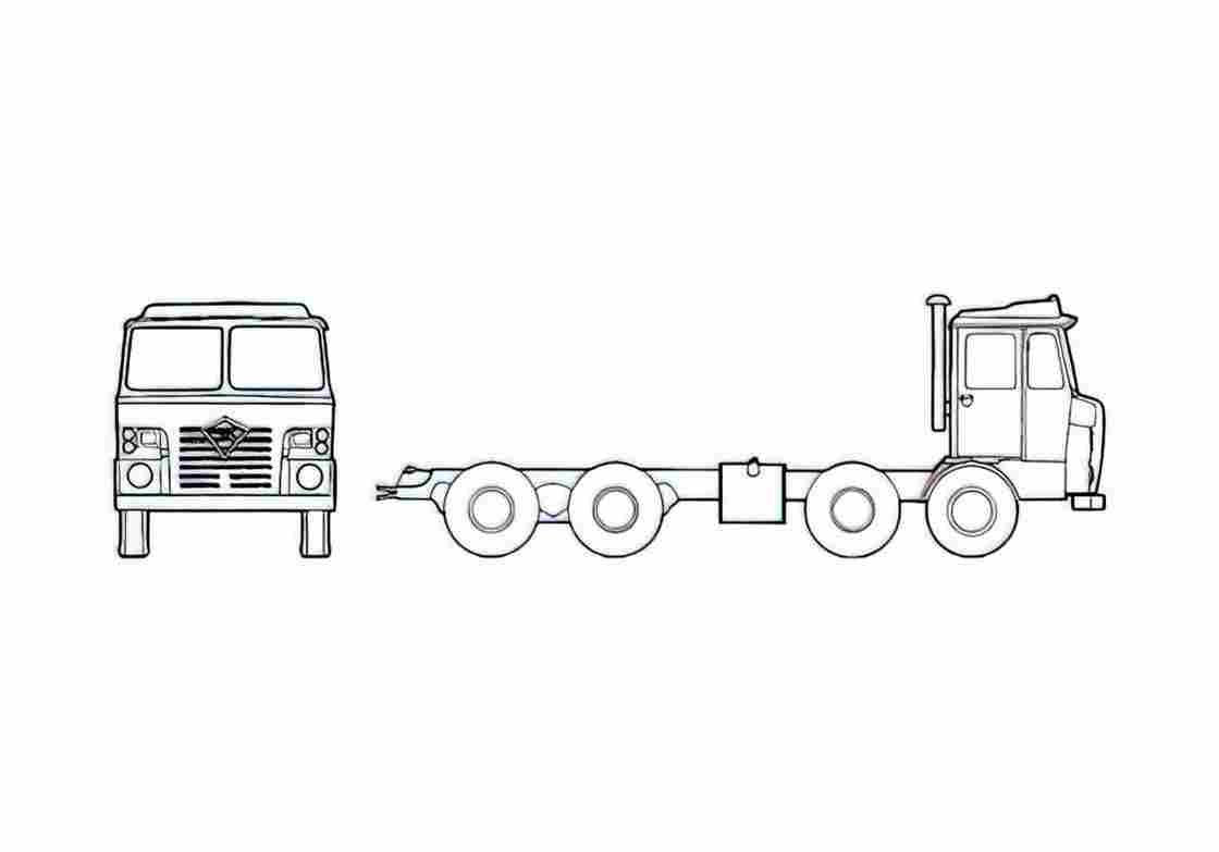 Blueprint Foden R22 Dump Truck 1973 A4 Photo Print