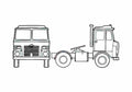 Blueprint Foden Tractor Truck 1973 A4 Photo Print