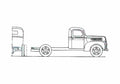 Blueprint Ford 1 ton Chassis Truck 1946 A4 Photo Print