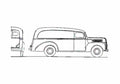 Blueprint Ford 1 ton Panel Van 1946 A4 Photo Print