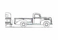 Blueprint Ford 1 ton Pick up 1946 A4 Photo Print