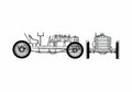 Blueprint Ford 999 Cabriolet 1904 A4 Photo Print
