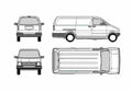 Blueprint Ford Aerostar LWB Van 1991 A4 Photo Print