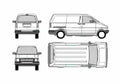 Blueprint Ford Aerostar SWB Van 1991 A4 Photo Print