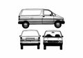 Blueprint Ford Aerostar Van 1986 A4 Photo Print