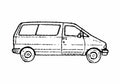 Blueprint Ford Aerostar Van 1997 A4 Photo Print