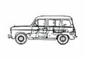 Blueprint Ford Anglia 100E Estate Wagon 1956 A4 Photo Print
