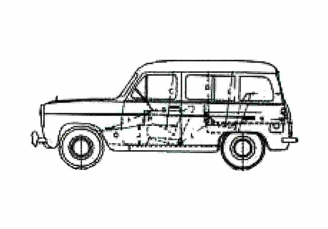 Blueprint Ford Anglia 100E Estate Wagon 1956 A4 Photo Print