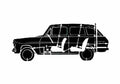Blueprint Ford Anglia 105E Estate Wagon 1977 A4 Photo Print