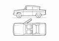 Blueprint Ford Anglia 105E Sedan 1961 A4 Photo Print