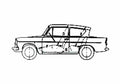 Blueprint Ford Anglia 105E Sedan 1977 A4 Photo Print