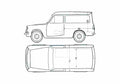 Blueprint Ford Anglia 307E Van 1967 A4 Photo Print