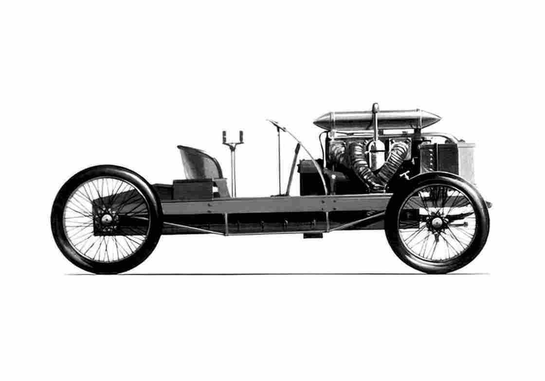 Blueprint Ford Arrow Land Speed Rekord Car Cabriolet 1904 A4 Photo Print