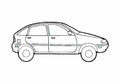 Blueprint Ford Aspire Hatchback 1997 A4 Photo Print