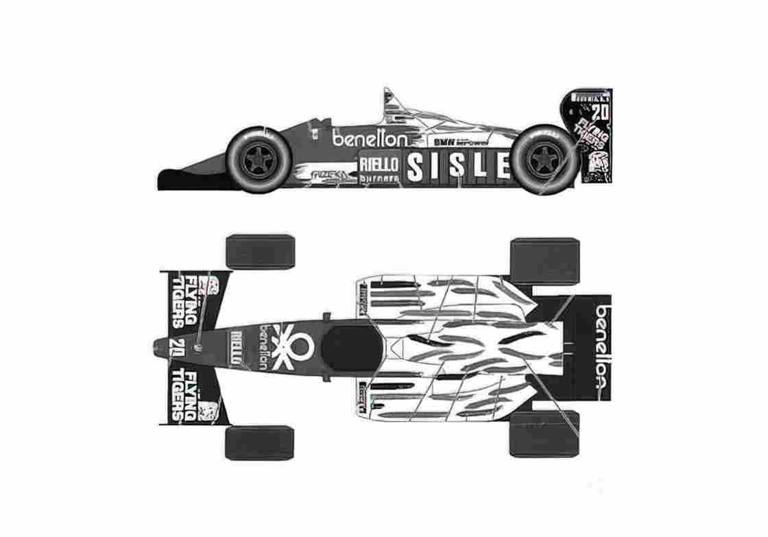 Blueprint Ford Benneton B186 Mexico GP OW 1986 A4 Photo Print