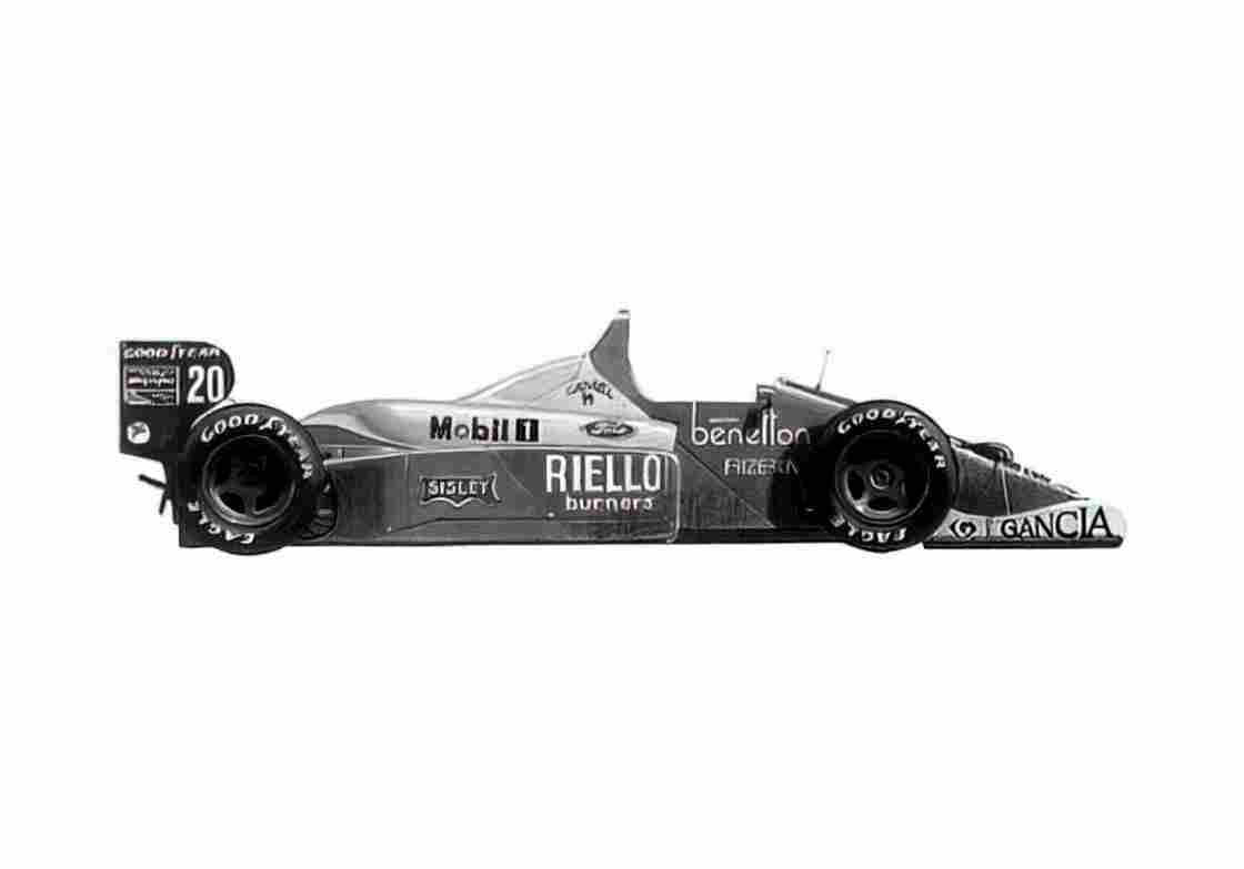 Blueprint Ford Benneton B188 F1 OW 1988 A4 Photo Print
