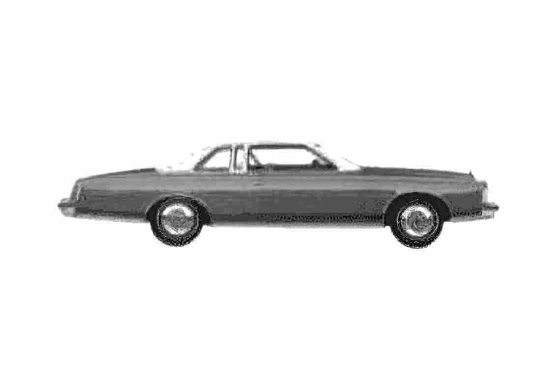 Blueprint Ford Brougham 2 door Hardtop Coupe 1975 A4 Photo Print