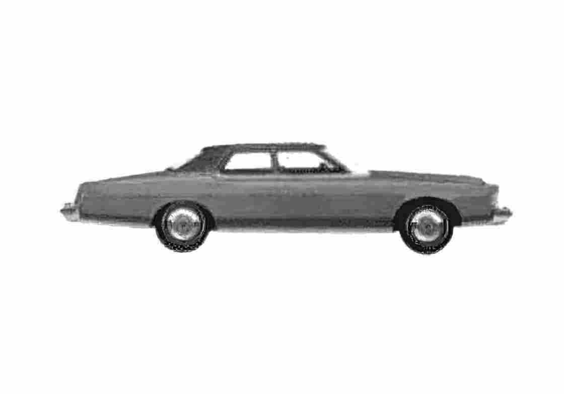 Blueprint Ford Brougham 4 door Sedan 1975 A4 Photo Print