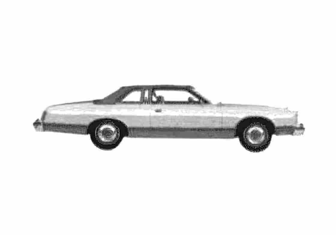 Blueprint Ford Brougham Landau 2 door Hardtop Coupe 1975 A4 Photo Print