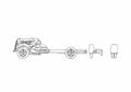 Blueprint Ford Cab Chassis Truck 1937 A4 Photo Print