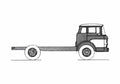 Blueprint Ford Cab Forward Truck 1958 A4 Photo Print