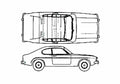 Blueprint Ford Capri Mk I Coupe 1969 A4 Photo Print