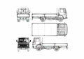 Blueprint Ford Cargo 0609 Truck 1986 A4 Photo Print