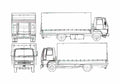 Blueprint Ford Cargo 0711 Fire Truck 1987 A4 Photo Print