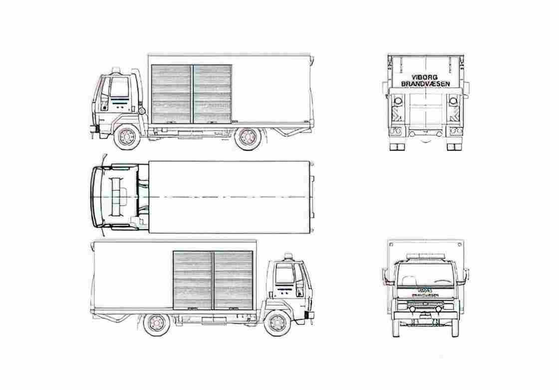 Blueprint Ford Cargo 0813 Fire Truck 1986 A4 Photo Print