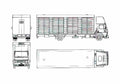 Blueprint Ford Cargo 1115 Truck 1986 A4 Photo Print