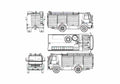 Blueprint Ford Cargo 1117 Fire Truck 1983 A4 Photo Print
