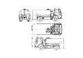 Blueprint Ford Cargo 1315 Fire Truck 1985 A4 Photo Print
