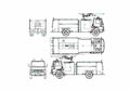 Blueprint Ford Cargo 1418 Fire Truck 1985 A4 Photo Print