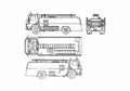 Blueprint Ford Cargo 1680 Fire Truck 1980 A4 Photo Print