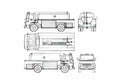 Blueprint Ford Cargo 1721 Fire Truck 1991 A4 Photo Print