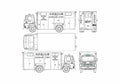 Blueprint Ford Cargo CF6000 Fire Truck 1987 A4 Photo Print