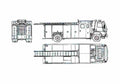 Blueprint Ford Cargo CF6000 Fire Truck 1989 A4 Photo Print